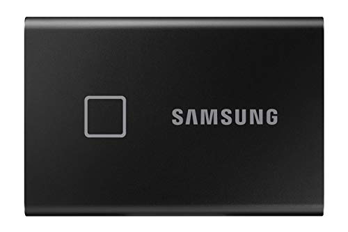 Samsung T7 Touch MU-PC2T0K/WW | Disque SSD externe portable 2 To - Sécurisation par empreinte digitale et/ou mot de passe - 1050 Mo/s