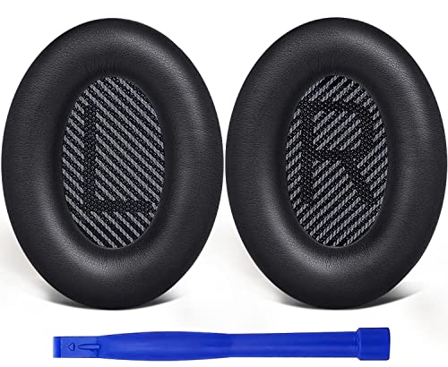 SoloWIT® Coussinets d'oreille, Oreillette de Remplacement pour Bose QuietComfort 35 (QC35) and Quiet Comfort 35 II (QC35 II) Casque Circum-aural (Noir)