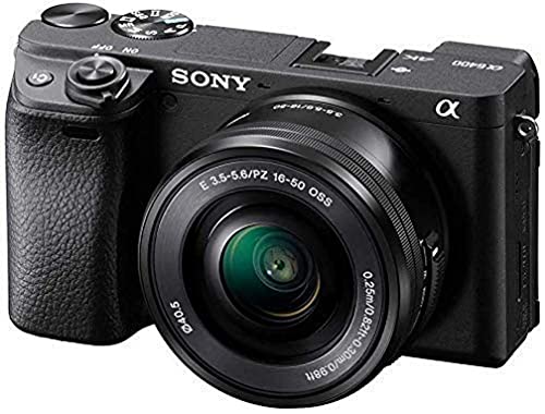 Sony Alpha 6400|Appareil Photo Numérique Hybride APS-C en kit avec l'Objectif Zoom E 16-50mm f/3.5-5.6 PZ OSS (24,2 MP, AF en 0.02s, Suivi des Yeux, 4K HLG, Ecran Selfie Vlogging)(ILCE6400, A6400)