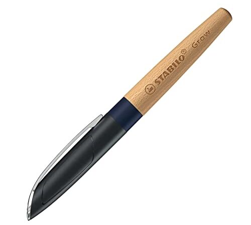 Stylo-plume - STABILO Grow - Stylo-plume rechargeable - bleu myrtille/bois de hêtre