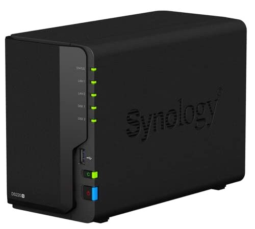 Synology DS220+ 8To NAS 2 Baies avec 2 x Disques Durs WD Red de 4To